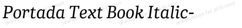 Portada Text Book Italic字体转换